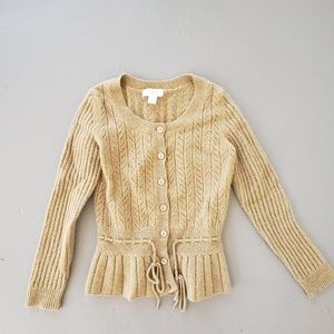 Loft Buttom Up Sweater Top Size Small